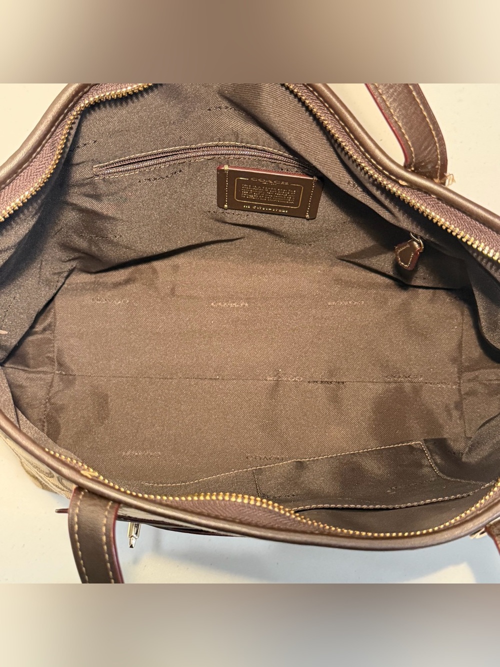 Coach Signature Jacquard Taylor Tote Bag - Picture 11 of 12
